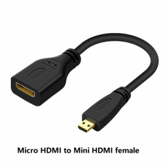 Micro HDMI公轉Mini HDMI母 轉換線 1080P全高清 支持4K