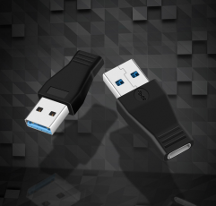USB3.1 Type-C轉接頭 USB3.1 A公轉Type-C母轉接頭(黑色）